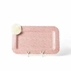 Coton Colors Red Small Dot Mini Entertaining Rectangle Platter Happy Everything By Coton Colors