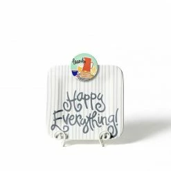 Coton Colors Happy Everything By Coton Colors Stone Skinny Stripe Happy Everything Mini Platter