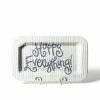 Coton Colors Stone Skinny Stripe Happy Everything Mini Rectangle Platter Happy Everything By Coton Colors