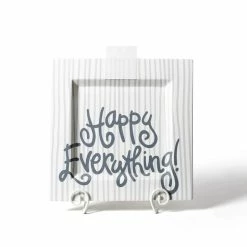 Coton Colors Stone Stripe Happy Everything Big Square Platter