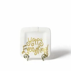 Coton Colors White Stripe Happy Everything Mini Platter Happy Everything By Coton Colors